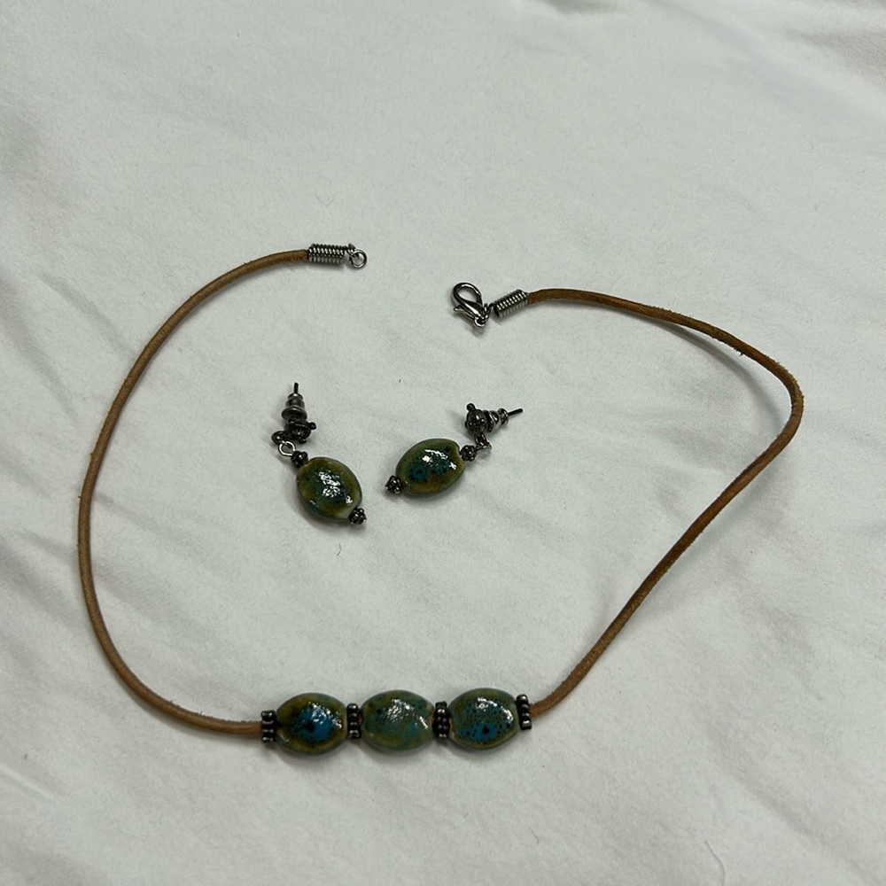 Necklace and earrings